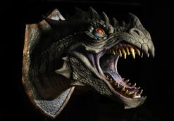 Dragon Legends -Distortions Unlimited Shop dragon head wall mount prop black
