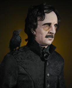 Edgar Allan Poe -Distortions Unlimited Shop edgar allen poe face prop statue side
